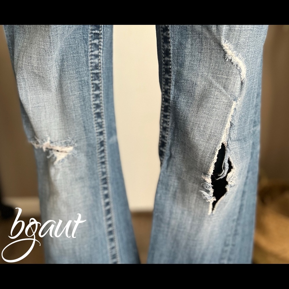 Miss Me Fleur De Lis Pocket Distressed Boot Jeans 26 - Picture 12 of 16